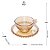 Conjunto 4 Xícaras de Chá de Cristal com Pires Pearl Âmbar Metalizado 180ml - Wolff - Imagem 4