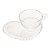 Xícara de Chá de Cristal com Prato Coração Pearl 180ml - Wolff - Imagem 2
