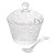 Açucareiro de Cristal Martelado com Colher e Tampa Petra 10cm - Lyor - Imagem 1