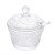 Açucareiro de Cristal Martelado com Colher e Tampa Petra 10cm - Lyor - Imagem 2