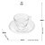 Conjunto 4 Xícaras de Café de Cristal com Pires Pearl 80ml - Wolff - Imagem 3