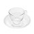 Conjunto 4 Xícaras de Café de Cristal com Pires Pearl 80ml - Wolff - Imagem 2