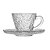 Xícara de Café de Cristal Martelado com Pires Petra 70ml - Lyor - Imagem 2