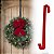 Suporte De Guirlanda Para Porta Natal - Vermelho - Imagem 1