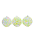 Conjunto 3 Bolas de Natal 8cm Decorada - Imagem 1