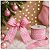 Fita Decorativa Rosa com Floco de Neve Estampado 6.3cm x 9.14m - Imagem 1
