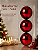 Kit 3 Bolas de Natal Vermelha Escura 10cm Brilhante - Imagem 9