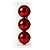 Conjunto 3 Bolas de Natal Brilhante Vermelho Escuro 10cm - Imagem 1