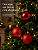 Kit 3 Bolas de Natal Vermelho Escuro 10cm Brilhante Fosca e Glitter - Imagem 4