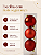 Kit 3 Bolas de Natal Vermelho Escuro 10cm Brilhante Fosca e Glitter - Imagem 2