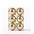 Conjunto 6 Bolas de Natal Brilhante Champanhe 8cm - Imagem 1