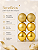 Kit 6 Bolas de Natal 6cm Dourada Brilhante Fosca Glitter - Imagem 6