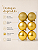 Kit 6 Bolas de Natal 6cm Dourada Brilhante Fosca Glitter - Imagem 7