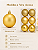 Kit 6 Bolas de Natal 8cm Dourada Brilhante Fosca Glitter - Imagem 3