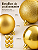 Kit 6 Bolas de Natal 8cm Dourada Brilhante Fosca Glitter - Imagem 4