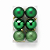 Conjunto 6 Bolas de Natal Mix Verde 8cm - Imagem 1