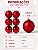 Kit 6 Bolas de Natal 6cm Vermelhas Brilhante Fosca Glitter - Imagem 3