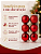 Kit 6 Bolas de Natal 8cm Vermelhas Brilhante Fosca Glitter - Imagem 6