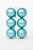 Conjunto 6 Bolas de Natal Perolado Azul 8cm - Imagem 1