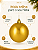 Bola de Natal Dourada 12cm Brilhante - Imagem 2