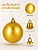 Bola de Natal Dourada 15cm Brilhante - Imagem 5