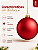 Bola de Natal Vermelha 15cm Fosca - Imagem 5