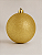 Bola de Natal Dourada 12cm Glitter - Imagem 1