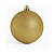 Bola de Natal Glitter Dourada 12cm - Imagem 1