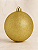 Bola de Natal Dourada 15cm Glitter - Imagem 1
