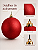 Bola de Natal Vermelha 12cm Glitter - Imagem 5