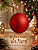 Bola de Natal Vermelha 15cm Glitter - Imagem 3