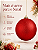 Bola de Natal Vermelha 15cm Glitter - Imagem 2