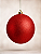 Bola de Natal Vermelha 15cm Glitter - Imagem 1