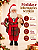 Papai Noel Decorativo 45cm Poliresina Roupão Xadrez - Imagem 2
