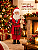 Papai Noel Decorativo 45cm Poliresina Roupão Xadrez - Imagem 10