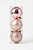 Conjunto 3 Bolas de Natal Mix Rosa Claro 10cm - Imagem 1