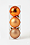 Conjunto 3 Bolas de Natal Mix Laranja 10cm - Imagem 1