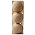 Conjunto 3 Bolas de Natal 8cm Decorada Natural - Imagem 1