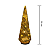 Árvore Vidro com Led Dourado 32cm - Imagem 1