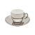Conjunto 6 Xícaras de Café com Pires de Porcelana e Suporte Versa Prata/Branco 90ml - Wolff - Imagem 6