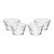 Conjunto 4 Bowls Lines Butterfly 10,5cm x 7cm x 6cm Vidro - Wolff - Imagem 1