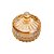 Potiche Decorativo de Cristal Louise Âmbar Metalizado 11cm x 11cm - Wolff - Imagem 2