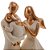 Figura Decorativa de Resina Família Branco 9cm x 6cm x 20cm - Wolff - Imagem 5