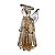 Figura Decorativa Anjo 9cm x 20cm Transparente e Dourado Vidro - Wolff - Imagem 2