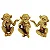 Trio de Macacos da Sabedoria Dourado - Mart - Imagem 2