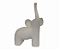 Escultura Elefante Branco em Cerâmica 33cm - Mart - Imagem 1