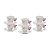 Conjunto 6 Xícaras de Café de Porcelana com Pires Borboletas Branco 100ml - Wolff - Imagem 1