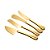 Conjunto 4 Facas Queijo Aço Inox Dourado Positano - Lyor - Imagem 2