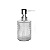 Porta Sabonete Líquido Vidro Prateado 250ml - Lyor - Imagem 1