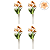Conjunto 4 Buquê Flores Decorativas X5 Laranja - BMQ - Imagem 1